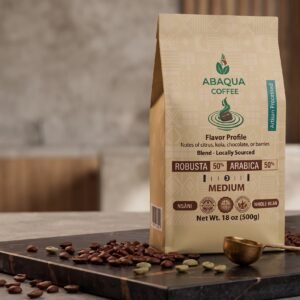 Roasted Coffee Whole Beans, Robusta 50% and Arabica 50%. Blended 500 G